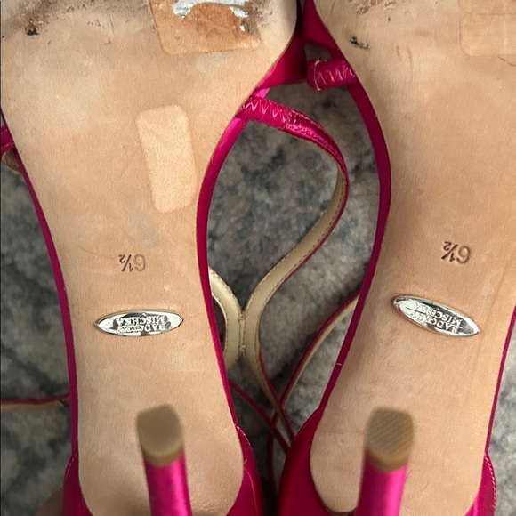 Badgley Mischka Fuchsia Embellished Heels - Picture 12 of 13